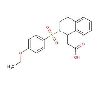 [2-(4-Ethoxy-benzenesulfonyl)-1,2,3,4-tetrahydro-isoquinolin-1-yl]-acetic acid - chemical structure image