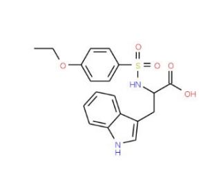 2-(4-Ethoxy-benzenesulfonylamino)-3-(1H-indol-3-yl)-propionic acid - chemical structure image