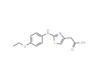 [2-(4-Ethoxy-phenylamino)-thiazol-4-yl]-acetic acid - chemical structure image
