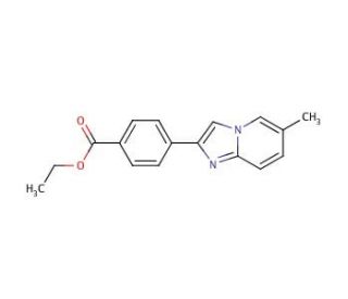 2-[4-(Ethoxycarbonyl)phenyl]-6-methyl-imidazo[1,2-a]pyridine (CAS 109461-69-0) - chemical structure image