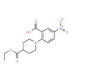 2-[4-(Ethoxycarbonyl)piperidino]-5-nitrobenzenecarboxylic acid - chemical structure image
