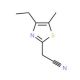 2-(4-ethyl-5-methyl-1,3-thiazol-2-yl)acetonitrile - chemical structure image
