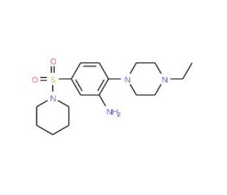 2-(4-Ethyl-piperazin-1-yl)-5-(piperidine-1-sulfonyl)-phenylamine - chemical structure image