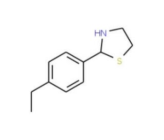 2-(4-Ethylphenyl)-1,3-thiazolidine (CAS 145300-46-5) - chemical structure image