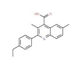 2-(4-Ethylphenyl)-3,6-dimethylquinoline-4-carboxylic acid - chemical structure image