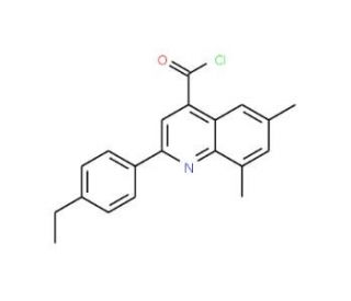 2-(4-ethylphenyl)-6,8-dimethylquinoline-4-carbonyl chloride - chemical structure image