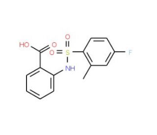 2-(4-Fluoro-2-methyl-benzenesulfonylamino)-benzoic acid - chemical structure image