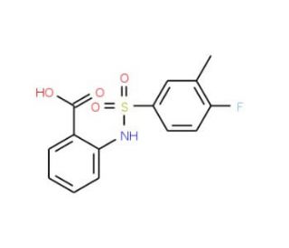 2-(4-Fluoro-3-methyl-benzenesulfonylamino)-benzoic acid - chemical structure image