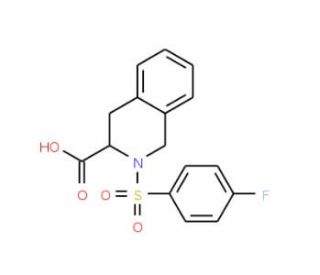 2-(4-Fluoro-benzenesulfonyl)-1,2,3,4-tetrahydro-isoquinoline-3-carboxylic acid - chemical structure image