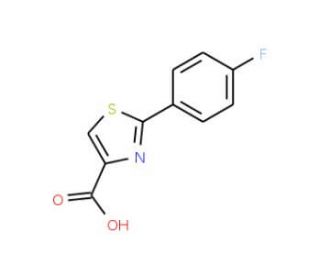 2-(4-fluorophenyl)-1,3-thiazole-4-carboxylic acid (CAS 863668-07-9) - chemical structure image