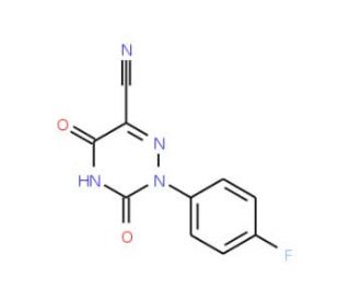 2-(4-Fluorophenyl)-3,5-dioxo-2,3,4,5-tetrahydro-1,2,4-triazine-6-carbonitrile - chemical structure image