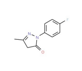 2-(4-fluorophenyl)-5-methyl-2,4-dihydro-3H-pyrazol-3-one (CAS 100553-83-1) - chemical structure image