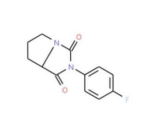 2-(4-fluorophenyl)-hexahydro-1H-pyrrolo[1,2-a]imidazolidine-1,3-dione - chemical structure image