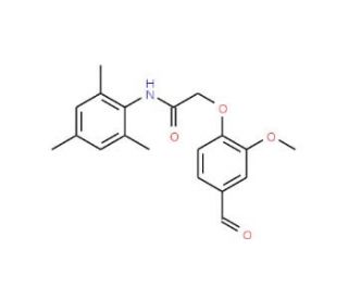2-(4-Formyl-2-methoxy-phenoxy)-N-(2,4,6-trimethyl-phenyl)-acetamide - chemical structure image