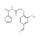 2-(4-formyl-2-methoxyphenoxy)-N-[1-(2-furyl)ethyl]acetamide - chemical structure image