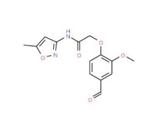 2-(4-formyl-2-methoxyphenoxy)-N-(5-methylisoxazol-3-yl)acetamide - chemical structure image