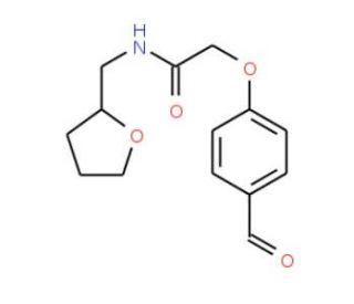 2-(4-Formyl-phenoxy)-N-(tetrahydro-furan-2-ylmethyl)-acetamide (CAS 680992-22-7) - chemical structure image
