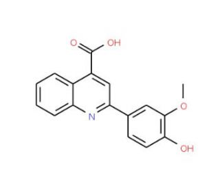 2-(4-hydroxy-3-methoxyphenyl)quinoline-4-carboxylic acid - chemical structure image