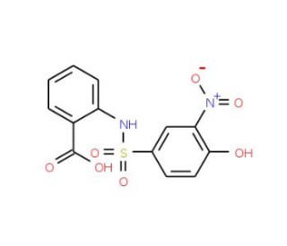 2-(4-Hydroxy-3-nitro-benzenesulfonylamino)-benzoic acid - chemical structure image