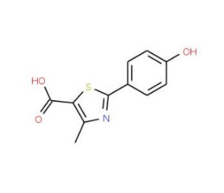 2-(4-Hydroxy-phenyl)-4-methyl-thiazole-5-carboxylic acid (CAS 886501-78-6) - chemical structure image
