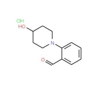 2-(4-Hydroxy-piperidin-1-yl)-benzaldehyde hydrochloride - chemical structure image