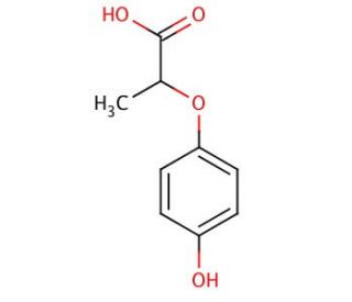 2-(4-Hydroxyphenoxy)propionic acid (CAS 67648-61-7) - chemical structure image