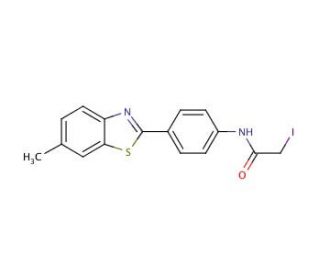 2-[4-(Iodoacetamido)phenyl]-6-methylbenzothiazole (CAS 87992-62-9) - chemical structure image