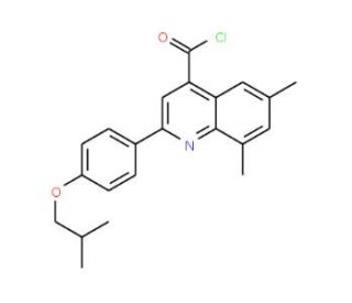 2-(4-isobutoxyphenyl)-6,8-dimethylquinoline-4-carbonyl chloride - chemical structure image