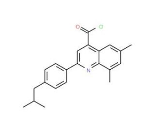 2-(4-isobutylphenyl)-6,8-dimethylquinoline-4-carbonyl chloride - chemical structure image