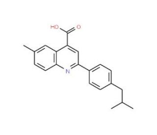 2-(4-Isobutylphenyl)-6-methylquinoline-4-carboxylic acid - chemical structure image