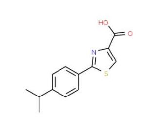 2-(4-isopropylphenyl)-1,3-thiazole-4-carboxylic acid (CAS 115311-26-7) - chemical structure image