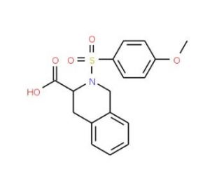 2-(4-Methoxy-benzenesulfonyl)-1,2,3,4-tetrahydro-isoquinoline-3-carboxylic acid - chemical structure image