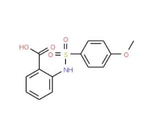 2-(4-Methoxy-benzenesulfonylamino)-benzoic acid (CAS 38957-44-7) - chemical structure image