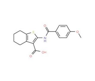 2-(4-Methoxy-benzoylamino)-4,5,6,7-tetrahydro-benzo[b]thiophene-3-carboxylic acid - chemical structure image