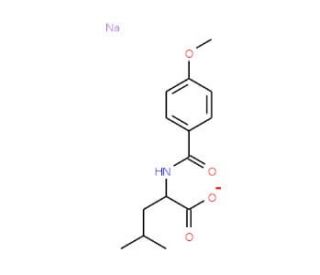 2-(4-Methoxy-benzoylamino)-4-methyl-pentanoic acidsodium salt - chemical structure image