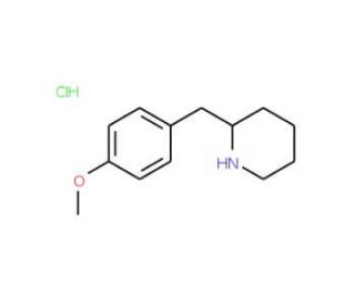 2-(4-Methoxy-benzyl)-piperidine hydrochloride (CAS 420137-09-3) - chemical structure image