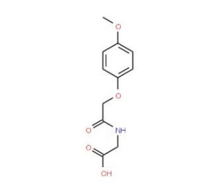 [2-(4-Methoxy-phenoxy)-acetylamino]-acetic acid - chemical structure image