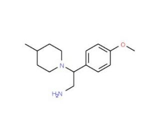 2-(4-Methoxy-phenyl)-2-(4-methyl-piperidin-1-yl)-ethylamine - chemical structure image