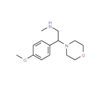 [2-(4-Methoxy-phenyl)-2-morpholin-4-yl-ethyl]-methyl-amine - chemical structure image