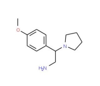 2-(4-Methoxy-phenyl)-2-pyrrolidin-1-yl-ethylamine (CAS 31466-55-4) - chemical structure image