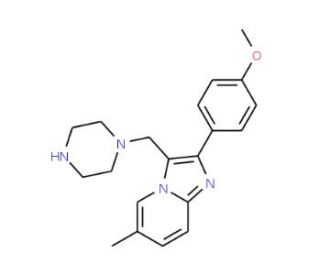 2-(4-Methoxy-phenyl)-6-methyl-3-piperazin-1-ylmethyl-imidazo[1,2-a]pyridine - chemical structure image