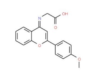 [2-(4-Methoxy-phenyl)-chromen-4-ylideneamino]-acetic acid (CAS 126480-34-0) - chemical structure image