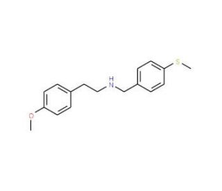 [2-(4-Methoxy-phenyl)-ethyl]-(4-methylsulfanyl-benzyl)-amine (CAS 331970-71-9) - chemical structure image