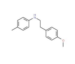 [2-(4-Methoxy-phenyl)-ethyl]-p-tolyl-amine - chemical structure image
