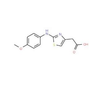[2-(4-Methoxy-phenylamino)-thiazol-4-yl]-acetic acid - chemical structure image