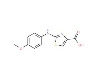 2-(4-Methoxy-phenylamino)-thiazole-4-carboxylic acid - chemical structure image