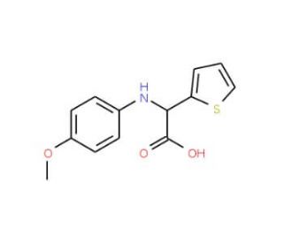 2-(4-Methoxyanilino)-2-(2-thienyl)acetic acid - chemical structure image
