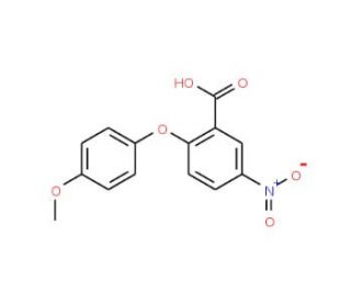 2-(4-methoxyphenoxy)-5-nitrobenzoic acid (CAS 33459-12-0) - chemical structure image