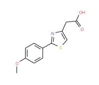[2-(4-Methoxyphenyl)-1,3-thiazol-4-yl]acetic acid (CAS 23353-14-2) - chemical structure image