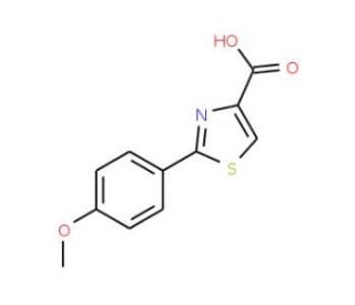 2-(4-methoxyphenyl)-1,3-thiazole-4-carboxylic acid (CAS 57677-80-2) - chemical structure image